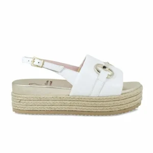 Sole Bliss Bree: White Leather^ Flats | Sandals