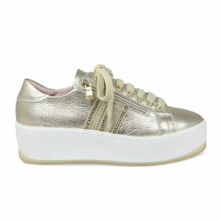 Sole Bliss Disco: Gold Leather^ Flats | Sneakers