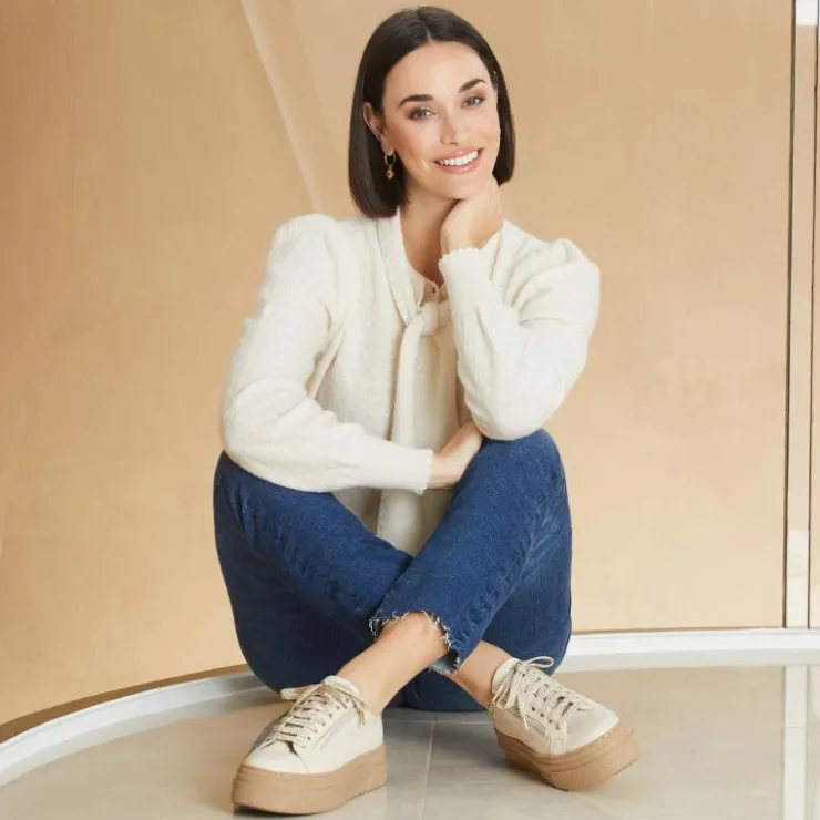 Sole Bliss Diva: Cream Leather^ Flats | Sneakers