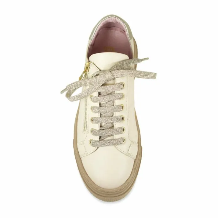 Sole Bliss Diva: Cream Leather^ Flats | Sneakers