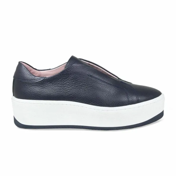 Sole Bliss Drama: Navy Leather^ Flats | Sneakers