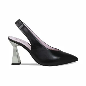 Sole Bliss Eden: Black Leather^ Heels