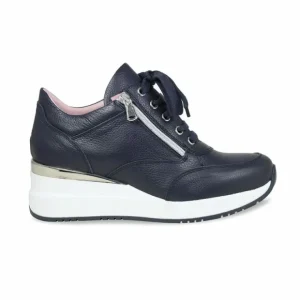 Sole Bliss Electra: Navy Leather^ Sneakers | Wedges