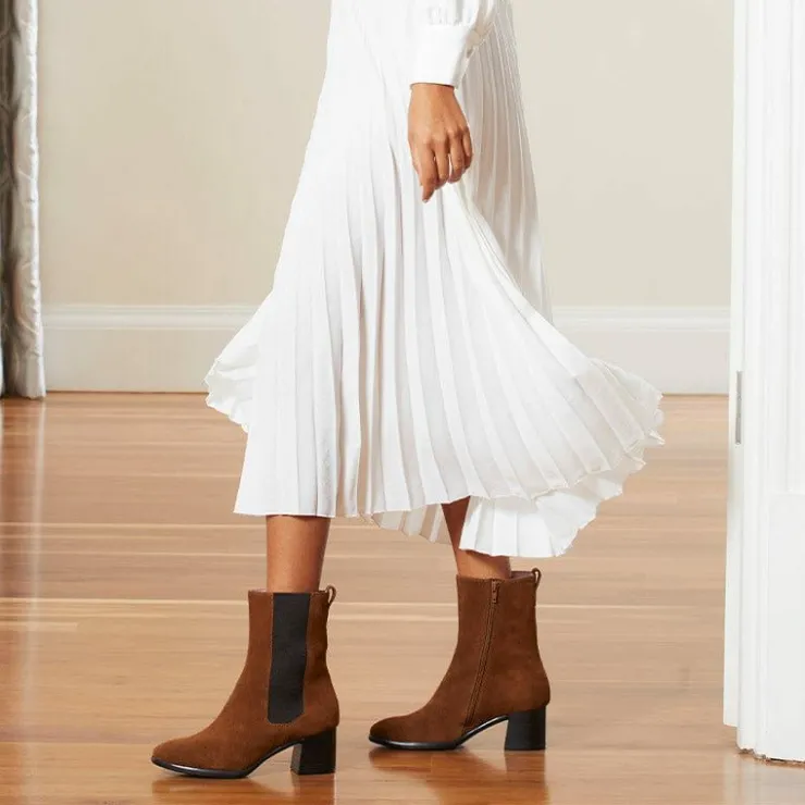 Sole Bliss Fern: Tan Suede^ Boots