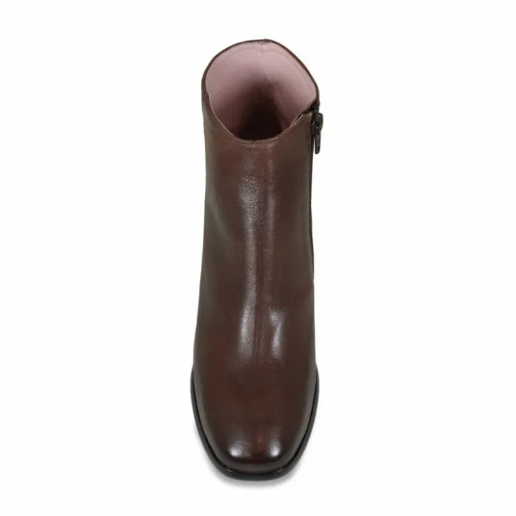 Sole Bliss Frankie: Chestnut Leather^ Heels | Boots