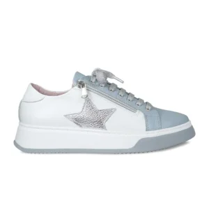 Sole Bliss Galaxy: Pale Blue & White Leather^ Flats | Sneakers