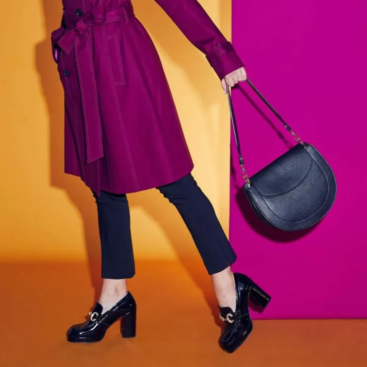 Sole Bliss Genevieve: Black Patent Leather^ Heels | Loafers