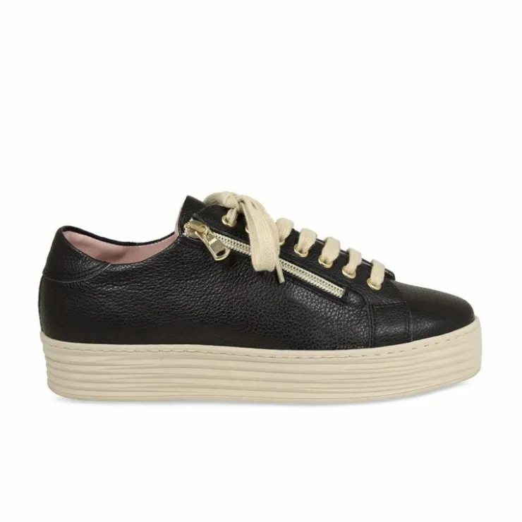 Sole Bliss Hampton: Black Leather^ Flats | Sneakers