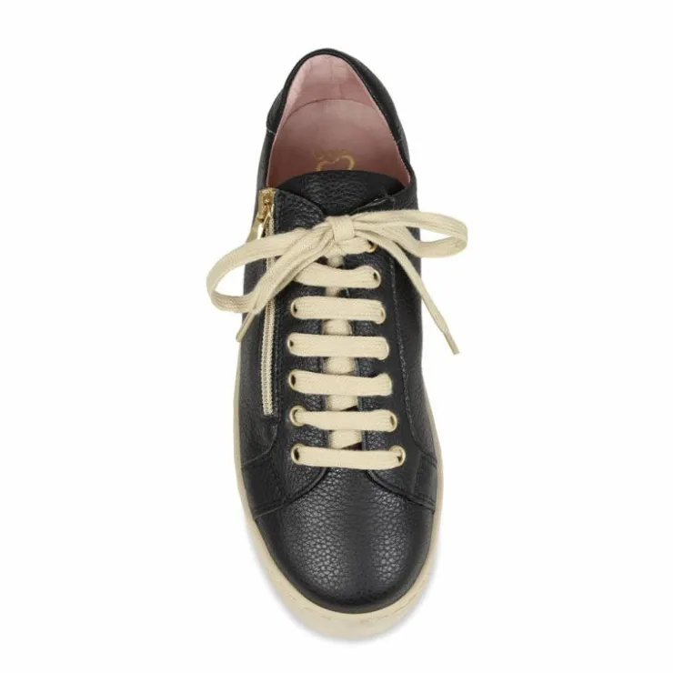 Sole Bliss Hampton: Black Leather^ Flats | Sneakers