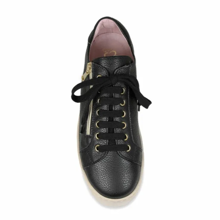 Sole Bliss Hampton: Black Leather^ Flats | Sneakers