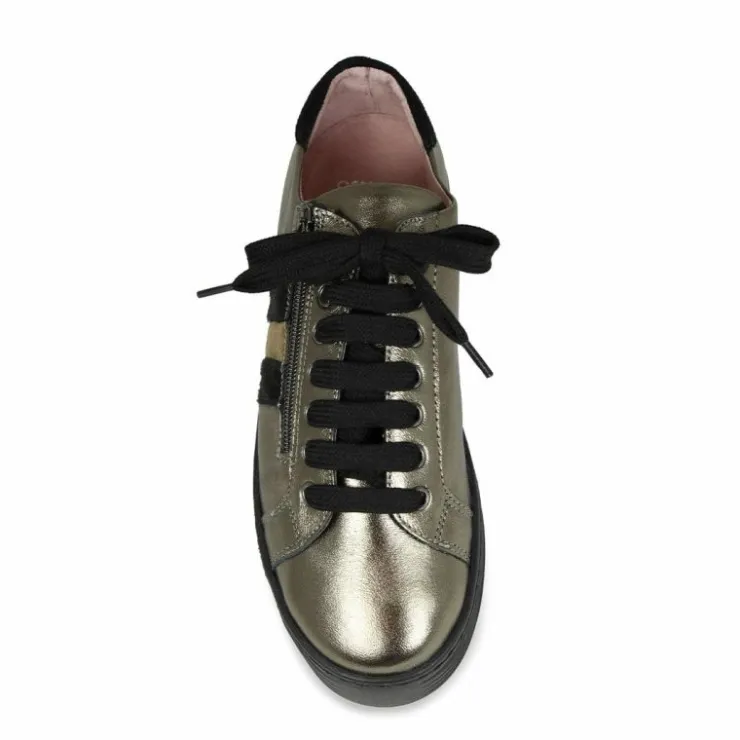 Sole Bliss Harley Stripe: Bronze Leather & Luxe Pony^ Flats | Sneakers