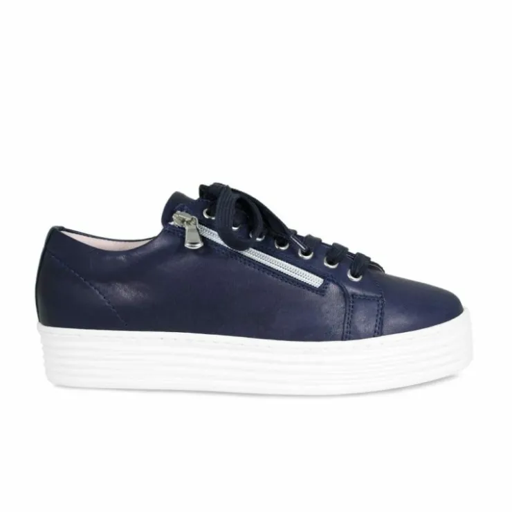 Sole Bliss Hero: Navy Leather^ Flats | Sneakers