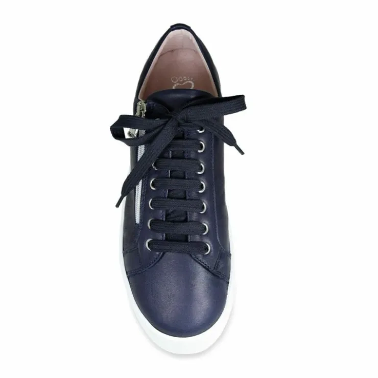 Sole Bliss Hero: Navy Leather^ Flats | Sneakers