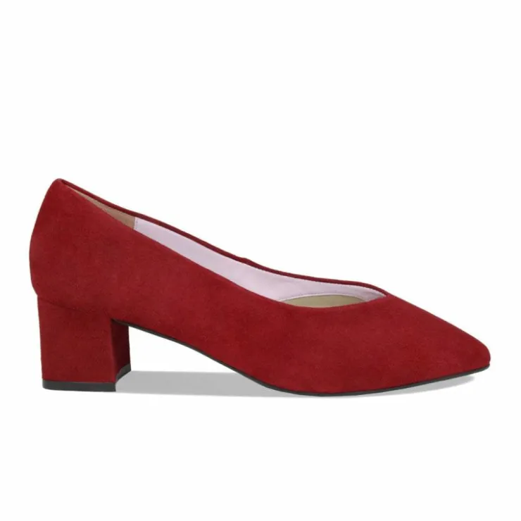 Sole Bliss Ingrid: Cherry Red Suede^ Heels | Matching Bags & Shoes