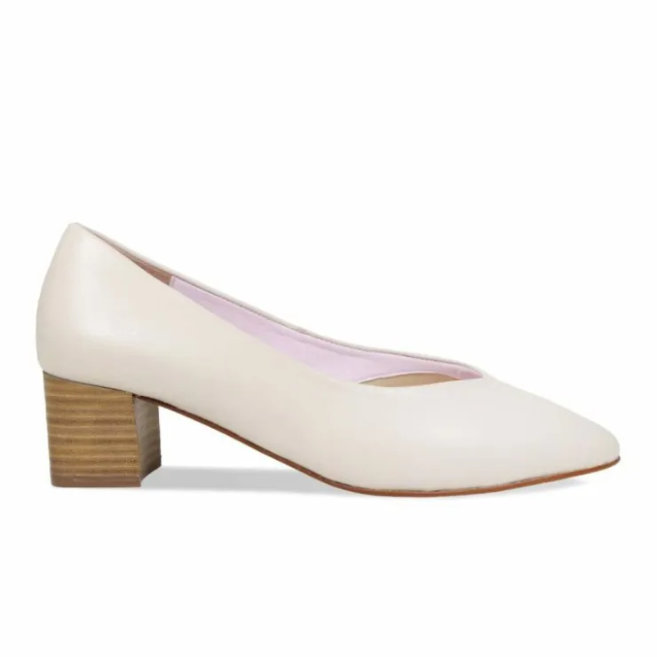 Sole Bliss Ingrid: Cream Leather^ Heels | Matching Bags & Shoes