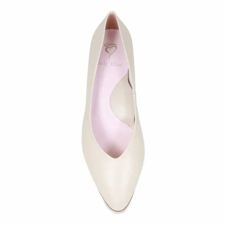 Sole Bliss Ingrid: Cream Leather^ Heels | Matching Bags & Shoes