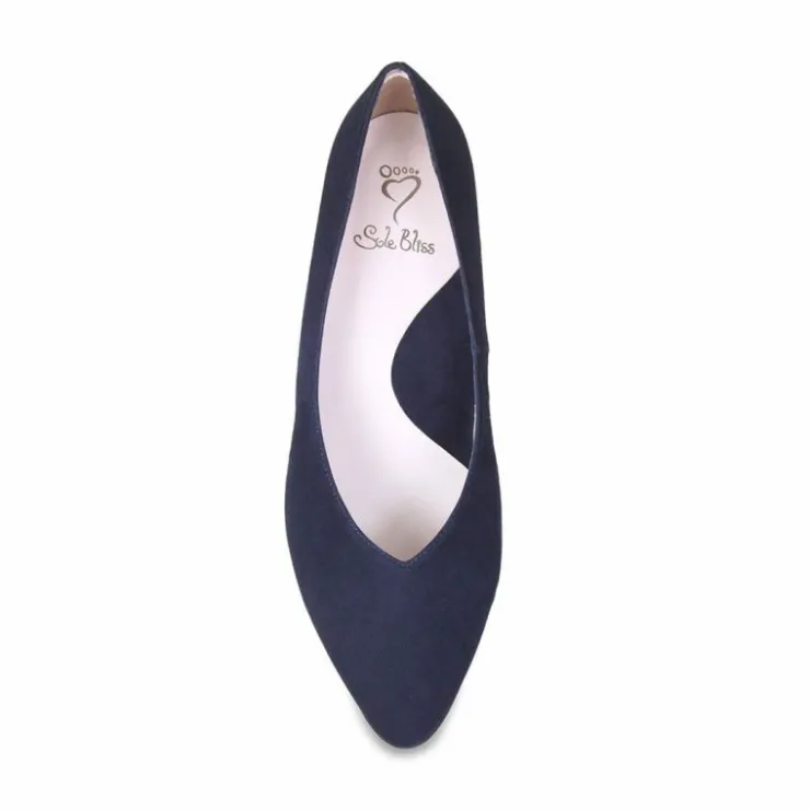 Sole Bliss Ingrid: Navy Suede^ Heels