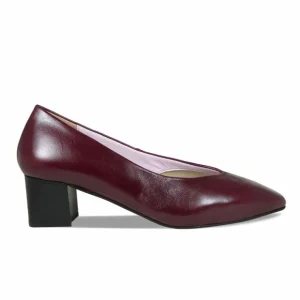 Sole Bliss Ingrid: Plum Leather^ Heels
