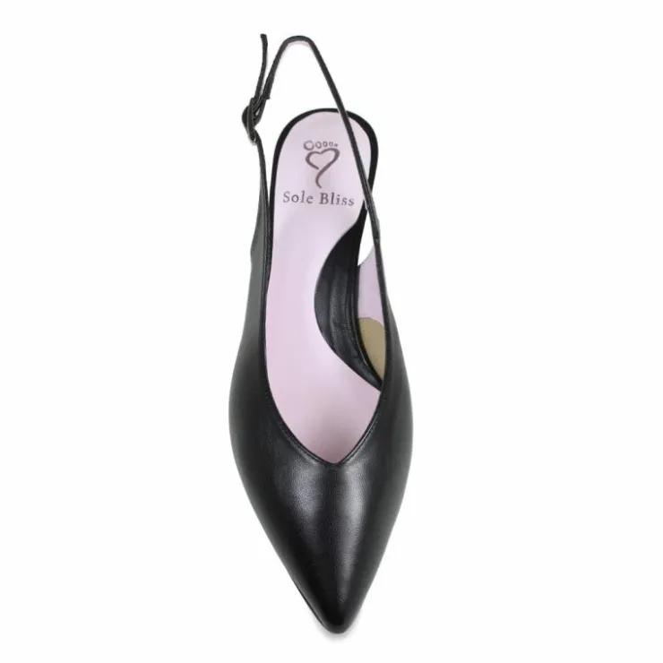 Sole Bliss Kara: Black Leather^ Heels