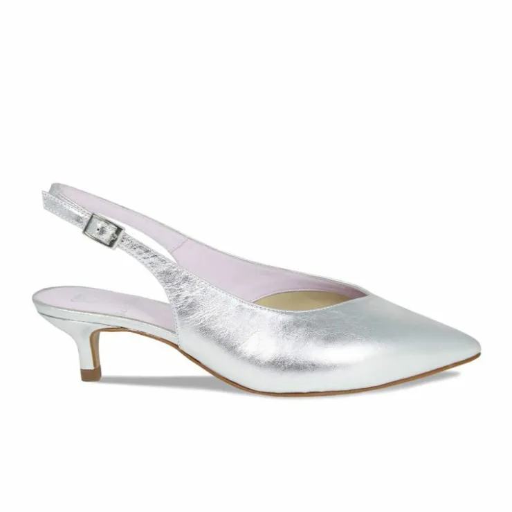 Sole Bliss Kara: Silver Leather^ Heels