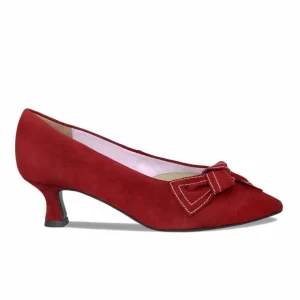 Sole Bliss Katie: Cherry Red Suede^ Heels