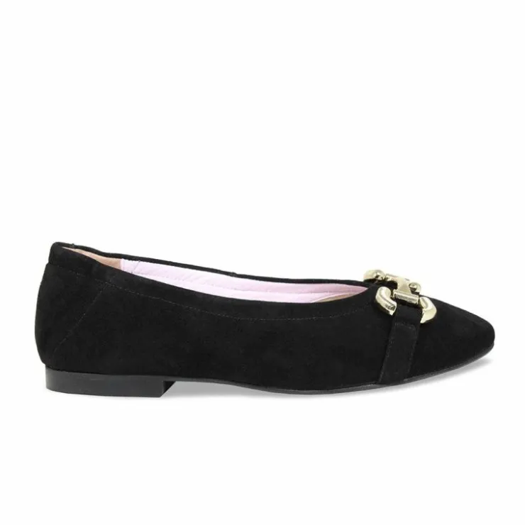 Sole Bliss Lydia: Black Suede^ Flats