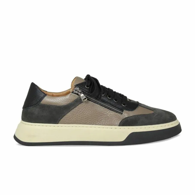 Sole Bliss MEN'S Samson: Gray, Taupe & Black Leather^ Men's Collection