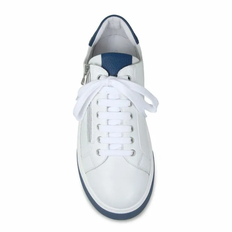 Sole Bliss MEN'S Statement: White Leather & Navy^ Men's Collection