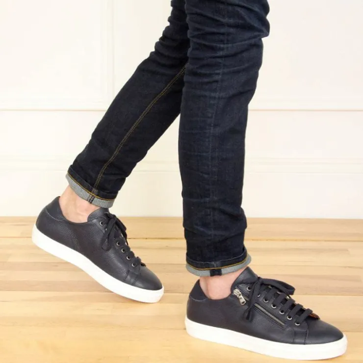 Sole Bliss MEN'S Stride: Navy Leather^ Men's Collection