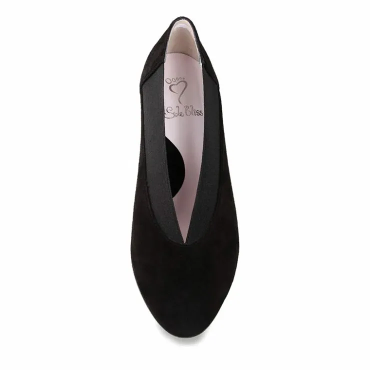 Sole Bliss Mercy: Black Suede^ Heels