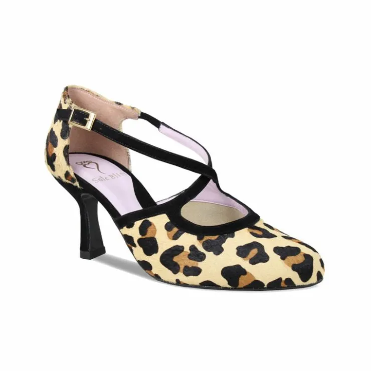 Sole Bliss Meredith: Luxe Leopard & Black Suede^ Heels