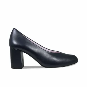 Sole Bliss Mia: Navy Leather^ Heels
