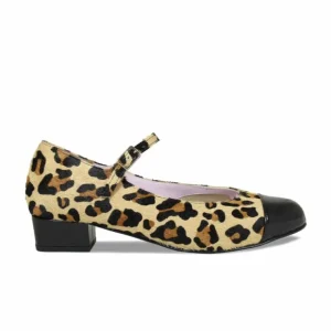Sole Bliss Nancy: Luxe Leopard & Black Leather^ Heels | Flats