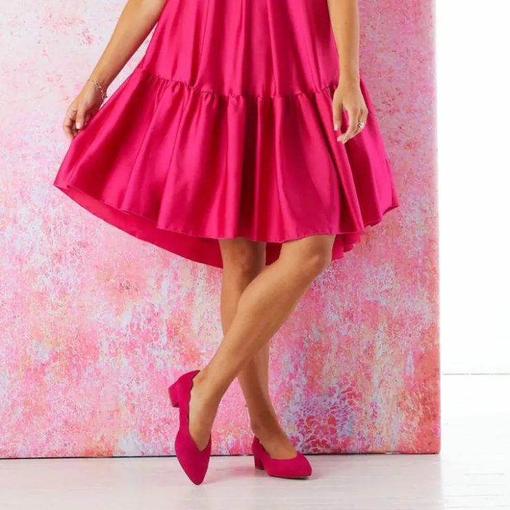 Sole Bliss Nova: Fuchsia Suede^ Heels | Flats
