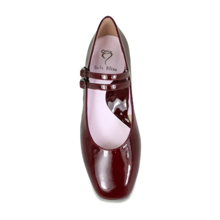 Sole Bliss Orla: Burgundy Patent Leather^ Heels | Flats