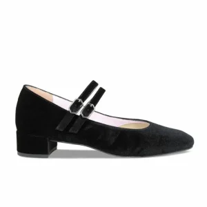 Sole Bliss Orla: Luxe Black Velvet^ Heels | Flats