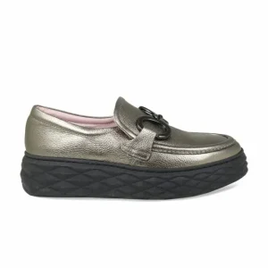 Sole Bliss Panther: Bronze Leather^ Flats | Loafers