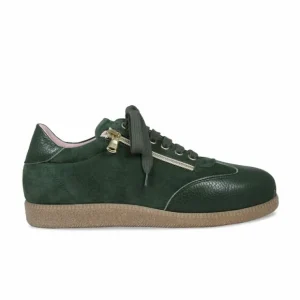 Sole Bliss Pixie: Forest Green Leather & Suede^ Flats | Sneakers