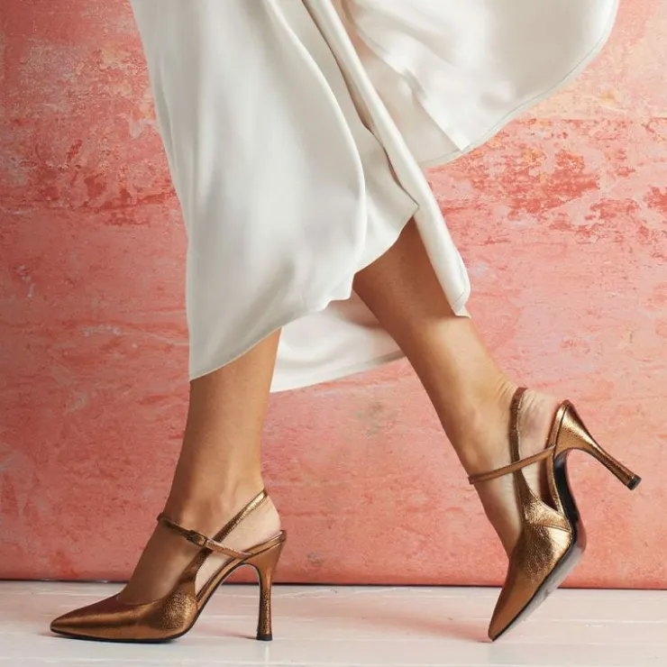 Sole Bliss Premiere: Bronze Leather^ Heels