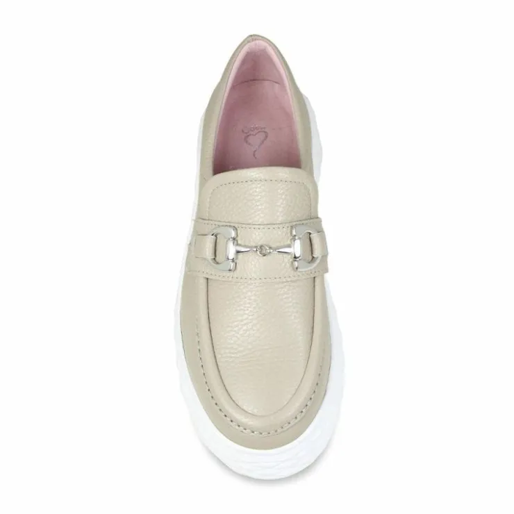 Sole Bliss Prince: Pale Taupe Leather^ Loafers