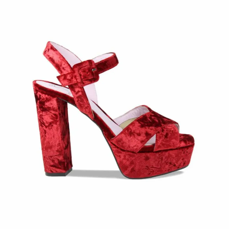 Sole Bliss Remy: Cherry Red Velvet^ Heels
