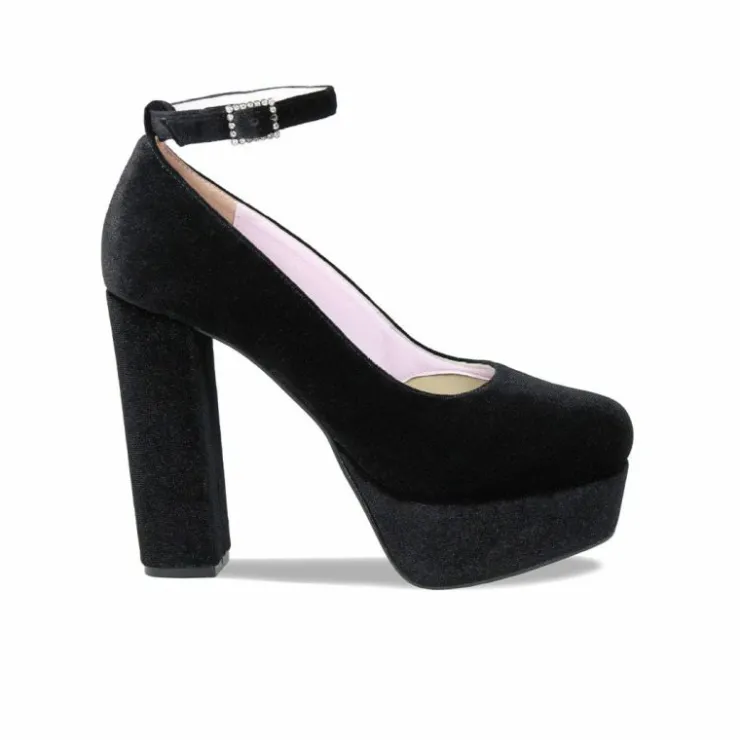 Sole Bliss River: Black Velvet^ Heels