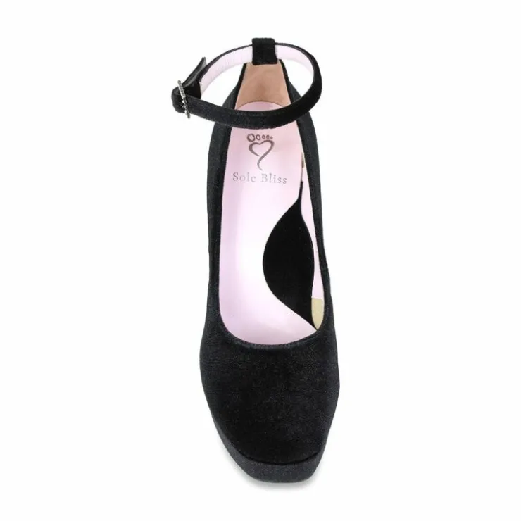 Sole Bliss River: Black Velvet^ Heels
