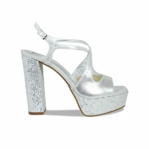Sole Bliss Royalty: Silver Suede & Glitter^ Heels | Sandals