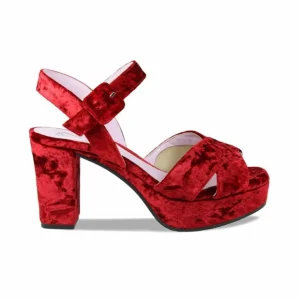 Sole Bliss Ruby: Cherry Red Velvet^ Heels