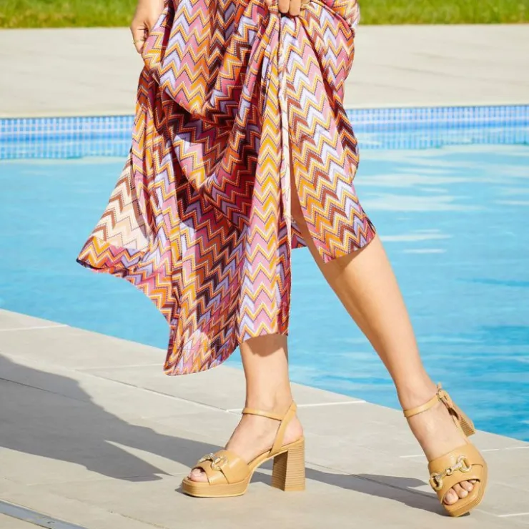 Sole Bliss Selma: Sand Leather^ Heels | Sandals