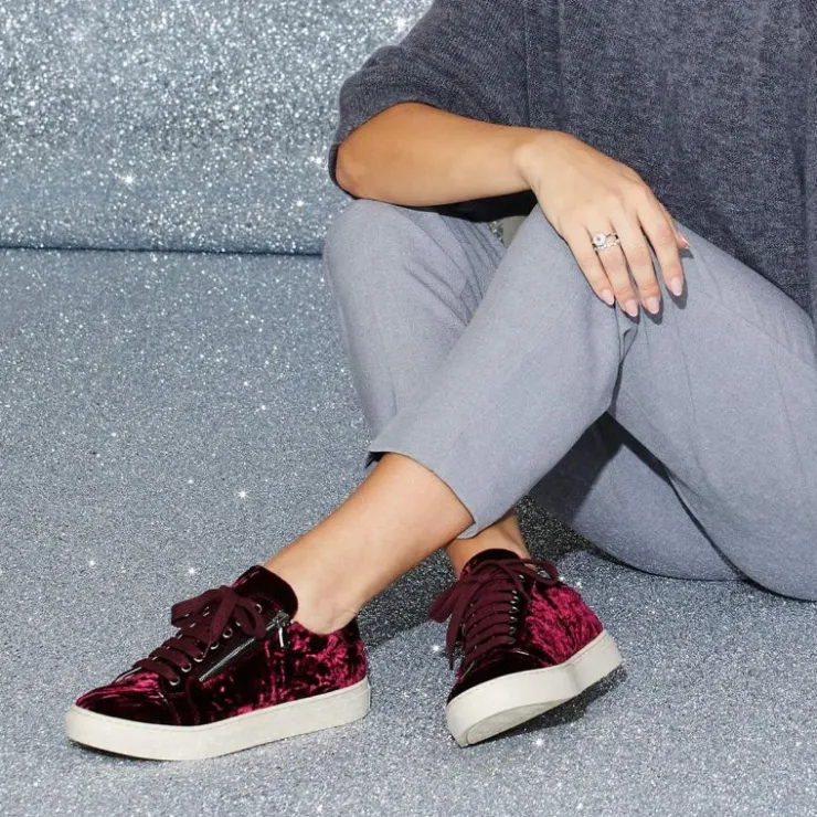 Sole Bliss Sprint: Luxe Berry Velvet^ Flats | Sneakers