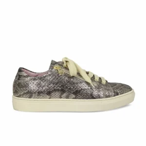 Sole Bliss Sprint: Metallic Snake Print Leather^ Flats | Sneakers