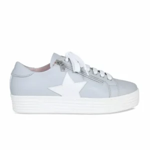 Sole Bliss Star: Pale Gray Leather^ Flats