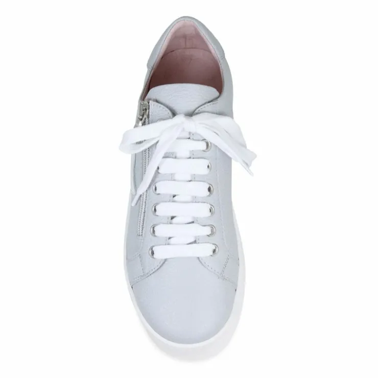Sole Bliss Star: Pale Gray Leather^ Flats